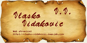 Vlaško Vidaković vizit kartica